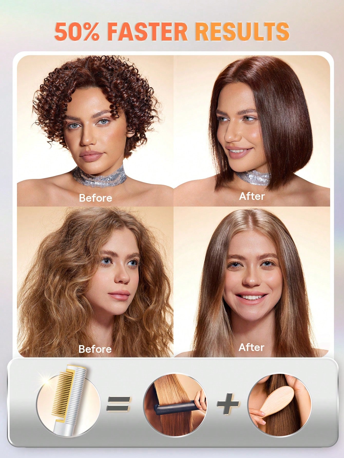 SLeek Chic 3D Thermal Straightening Brush-US Plug